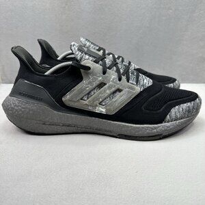 Mens Size 12 adidas UltraBoost 22 Shoes 'Black Grey Marble' Athletic Sneakers